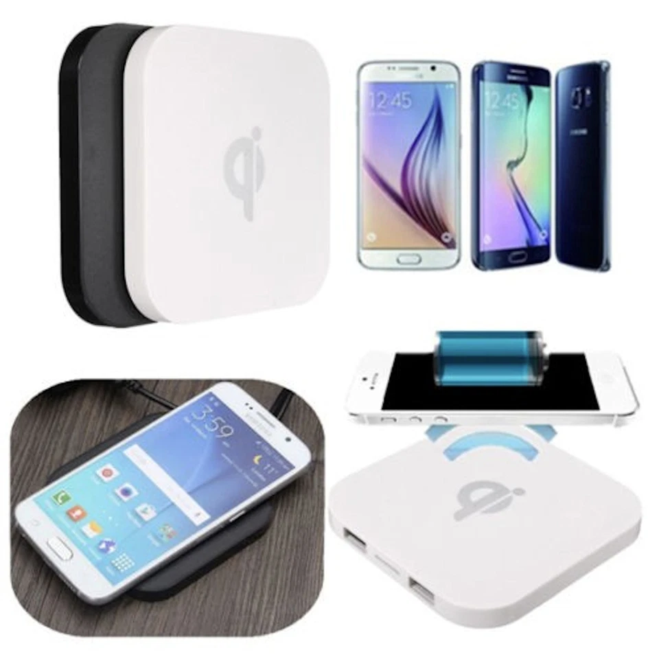 Wireless Charger Q8 Ladegerät Kabellos Ladestation QI 2 x USB für iPhone Samsung - Bild 2 von 4