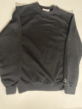Champion Sweatshirt Boys Size Medium M Black Long Sleeve Embroidered Logo