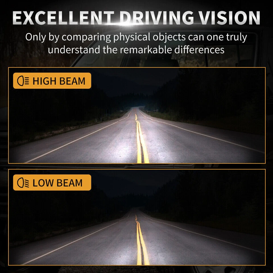 Pair 7x6" LED Headlights Hi/Lo Sealed Beam Fit 1978-1986 Ford F-150 F-250 F-350 Foto 4 de 4