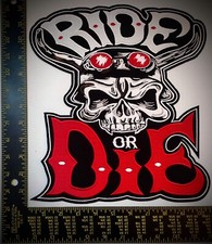 Ride Or Die Punisher Skull Quality Motorcyclists Patch Iron On High Quality