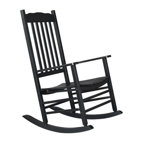 High Quality Square Wooden Rocking Chair Black 68.5*86*115CM - Picture 6 of 13