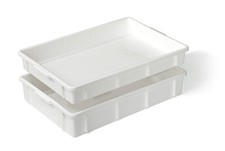 CONTENITORE ALIMENTARE BIANCO IN PLASTICA h. 11 cm 26 lt PER PIZZA PANE IMPASTO