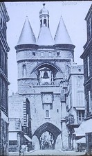 Grosse Cloche, Bordeaux, France, Circa 1900 Magic Lantern Glass Slide
