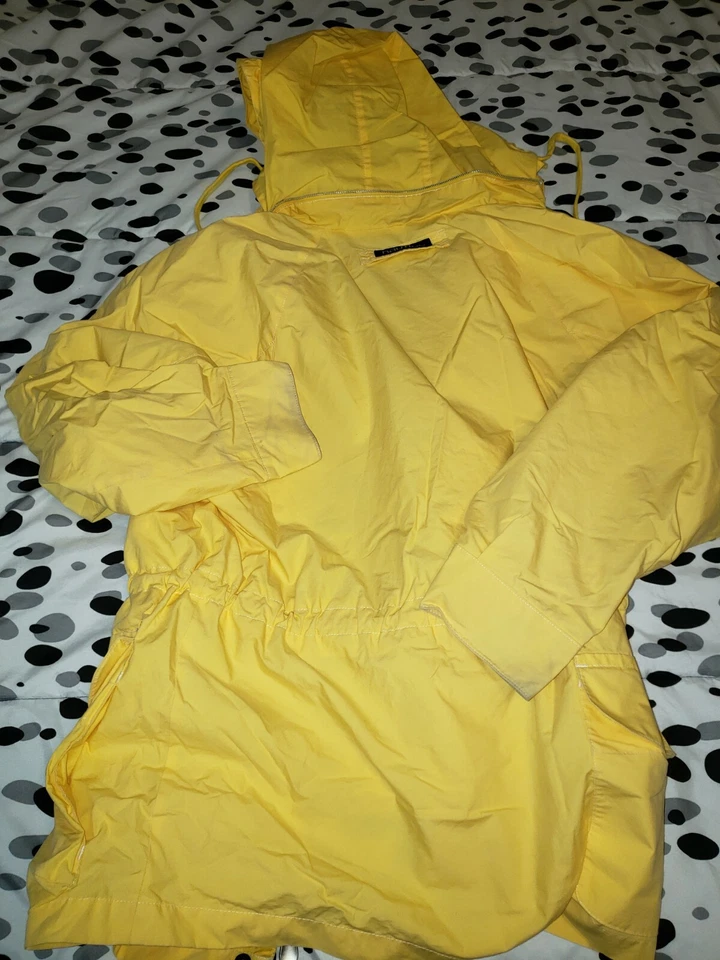 Chaqueta para mujer Nautica amarilla cremallera botones bolsillos cordón capucha cintura talla m Foto 3 de 4