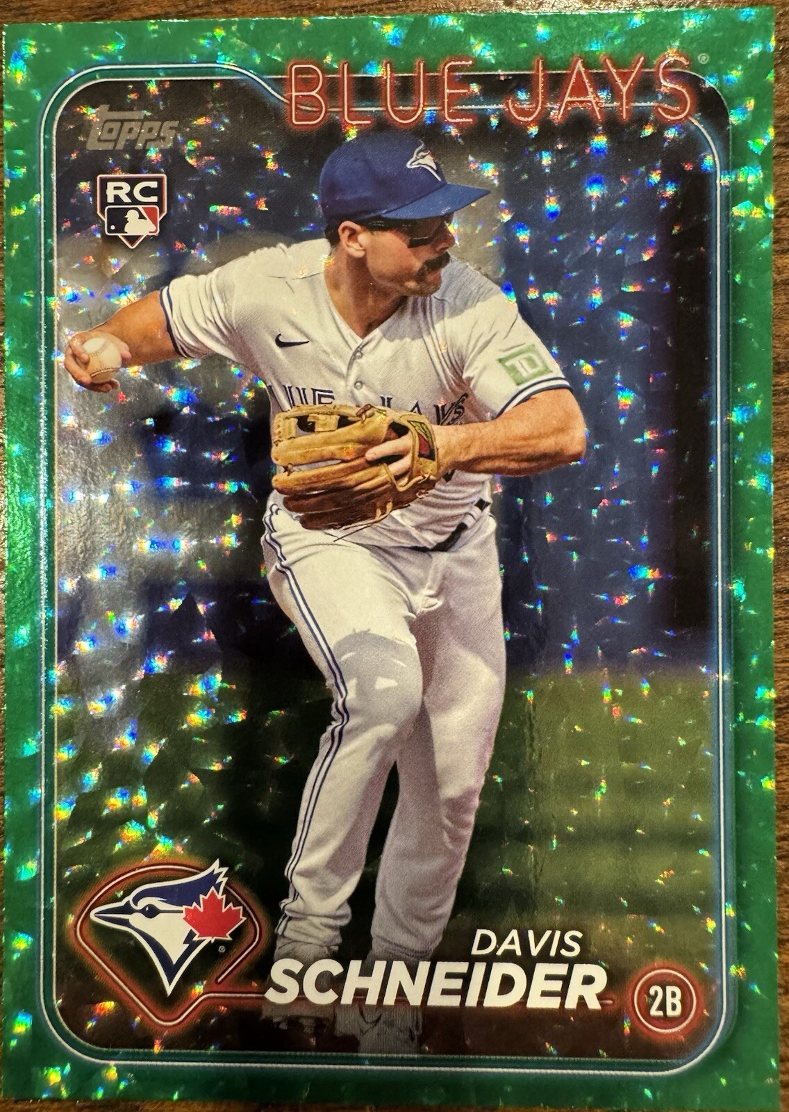 2024 Topps Green Foil #189 Davis Schneider RC 093/499