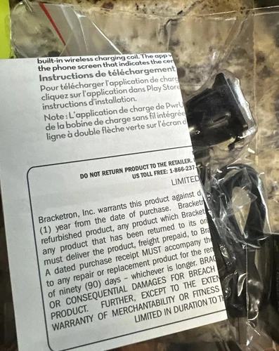 Bracketron-PwrUp Qi 10W Fast Wireless Charging Mount For Most Cell Phones Black - Picture 9 of 9