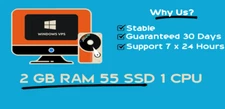 Stable Windows RDP VPS With 2GB RAM v1CPUs Guaranteed 30 days