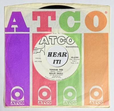 Hot Girl Northern Soul R&B 45 MILLIE SMALL Tongue Tied / Bloodshot Eyes ATCO wlp