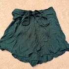 Women's Green and Black Shorts