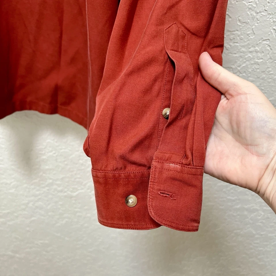 Camisa Joseph Abboud Para Hombre Abotonada Manga Larga Óxido Informal Seda Foto 3 de 4