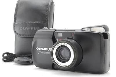 Read! Olympus mju Zoom 105 Black Point & Shoot 35mm Camera [ Mint w/Case ] JAPAN