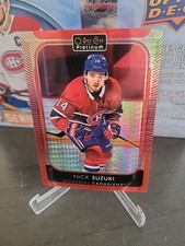 2021-22 O-Pee-Chee Platinum - Nick Suzuki #82 Red Prism /199 Montreal Canadiens 