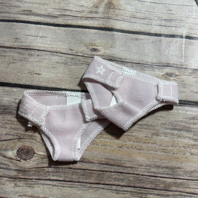 American Girl Little Itty Bitty Baby 7.75  2 Pink Diapers Nappy Caring For Baby