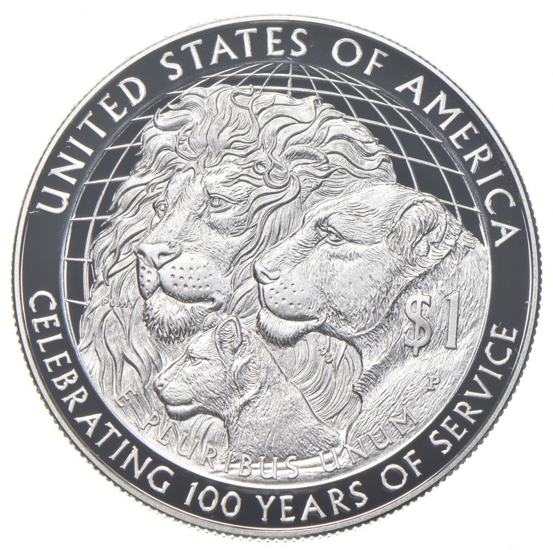 2017-P Proof Lions Club Commemorative Silver Dollar $1 *9001