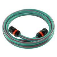 Economy Garden Hose Set 1/2 4-Layer Reinforced Pipe + Black Quick Connectors