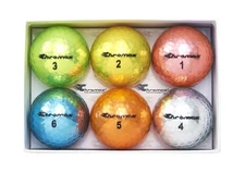 Chromax Metallic M5 Colored Golf Balls (Pack of 6) Assorted
