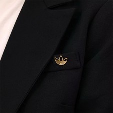 Adidas Originals Gold Pin Badges Deadstock Olympics Trefoil OG Rare Tie Pin