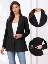 New: tags on Long Sleeve Collared Business Casual Belted Work Blazer