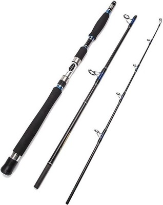 3-Piece Spinning Rod Portable Boat Rod Saltwater Heavy Fishing Rod (30-50 Lbs...
