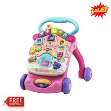 VTech Stroll Discover Activity Walker Pink 2-in-1 Baby Toddler Push Toy