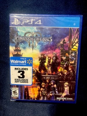 PS4 Kingdom Hearts III Sealed Game Square Enix 2019 Walmart w/ Art Cards Bonus