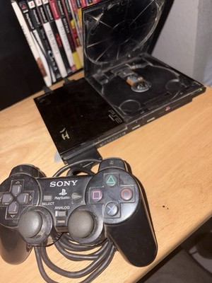 Ps2 Slim With Cords And Controller Works Tested Sticker Marks On Top