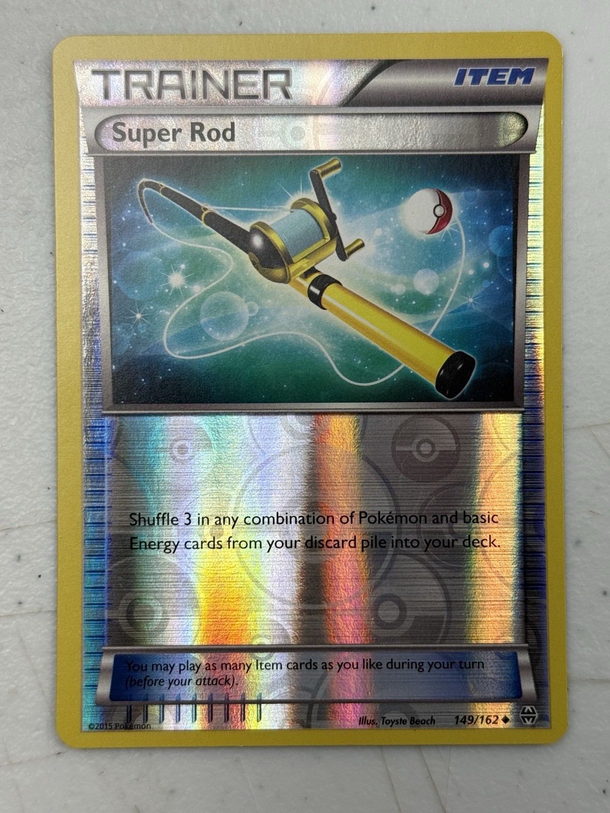 Pokemon Super Rod 149/162 Reverse Holo XY BREAKthrough NM