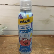 MR BUBBLE BLUE Gummy Best Foam Soap Doodle 4 Oz Draw Write Create