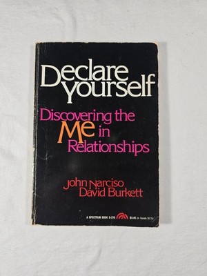 Declare Yourself Discovering the Me in Relationships 1975 Vintage Paperback Book