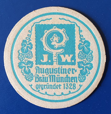 Beer mat brewery Augustiner Bräu Munich March beer maximator precious fabric Hell