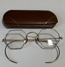 Antique Bausch  Lomb Arco 1/10 12K GF Octagonal Glasses Gold Fill W/Case