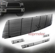 2010-2013 Toyota Tundra Main Upper Bumper Billet Grille Grill Black Combo 4pcs 2010-2013 Toyota Tundra Main Upper Bumper Billet Grille Grill Black Combo 4pcs
