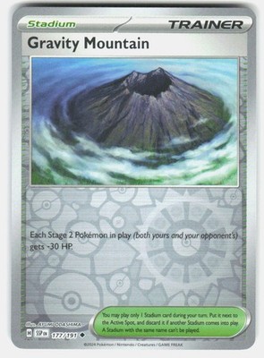 GRAVITY MOUNTAIN 177/191 UNCOMMON SURGING SPARKS POKEMON REVERSE HOLO NM/M