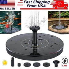 Solar Fountain Water Pump Bird Free Standing Floating Garden Pond Pool Outdoor