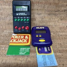 Radica Pocket Slot Electronic Handheld Game 1997  Black Jack/poker 1994 Works 