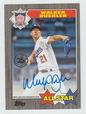 WALKER BUEHLER 2022 Topps 1987 All Star Autograph BLACK SP ON CARD AUTO #49/50