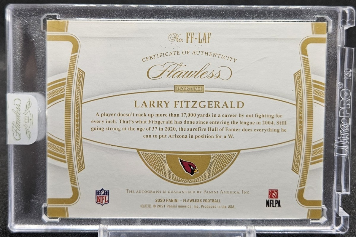 2020 Panini Flawless Flyers LARRY FITZGERALD Gold Auto #10/10 Ebay