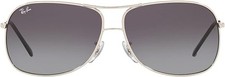 Occhiali da sole Ray-Ban RB3267 argento con lenti grigie sfumate 64 mm
