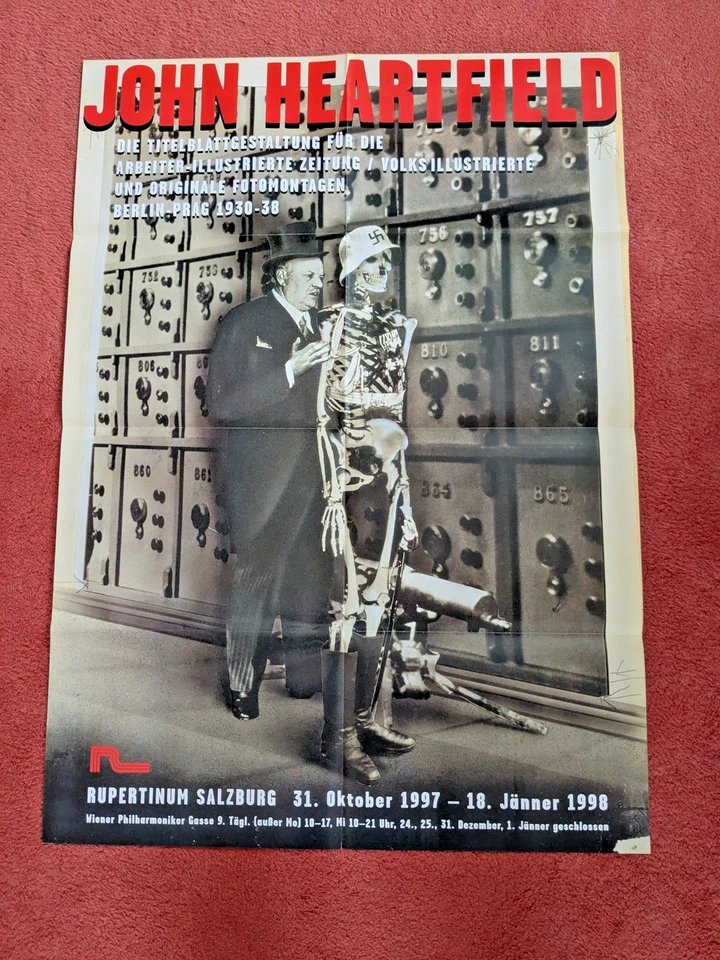 Ausstellungsplakat 1998 John Heartfield Titelblattgestaltung 1930 -1938 - Bild 1 von 4