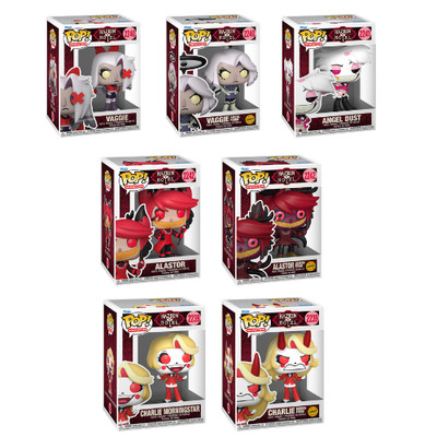 Funko Pop Hazbin Hotel - Charlie Morningstar - Vaggie - Angel Dust - Alastor