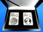 2026  Unc. (W) & Proof W, 2-Coin Set, 40th Ann. NGC MS/PF 70,  250 Flag Label