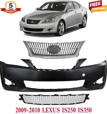 Front Bumper Cover Primed & Grille Assembly Kit For 2009-2010 LEXUS IS250 IS350
