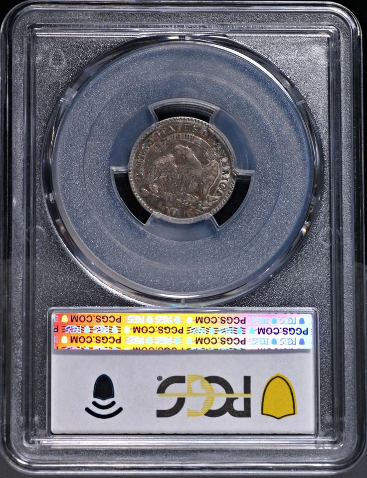 Moneda de diez centavos busto 1824/2 graduación profesional VF25 excelente atractivo visual buen golpe Foto 4 de 4