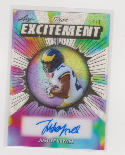 2025 Leaf Eclectic Justice Haynes Gold Pure Excitement Autograph Auto 1/1