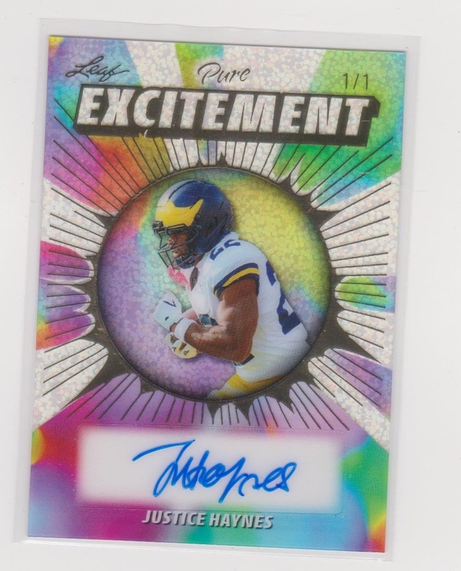 2025 Leaf Eclectic Justice Haynes Gold Pure Excitement Autograph Auto 1/1