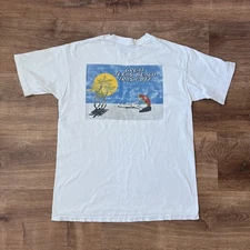 Vtg FOTL USA Large Great Texas Beach Trash Off Shirt Monsanto Team Clean Up i