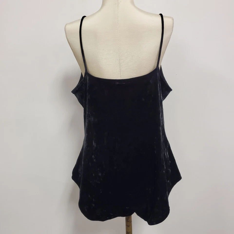 Body caprichoso de terciopelo aplastado para mujer H&M talla L negro bruja gótico grunge Foto 3 de 4