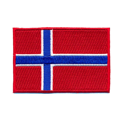 40 x 25 mm Königreich Norwegen Flagge Flag Oslo Patch Aufnäher Aufbügler 0639 A
