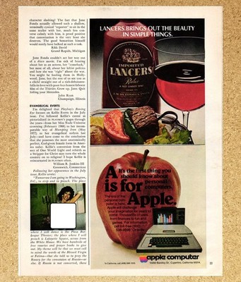 Apple Computer II Personal Computer - 1/4 Magazine Print Ads Poster 1978