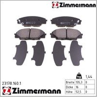 Zimmermann 23178.160.1 Bremsbelagsatz FüR Scheibenbremse Bremsbelagsatz